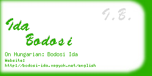 ida bodosi business card